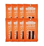 TONYKO Emergency Fire Blanket for Home and Kitchen -8Pack- Orange - Fire Suppression Blanket, Fiberglass Fireproof Blanket
