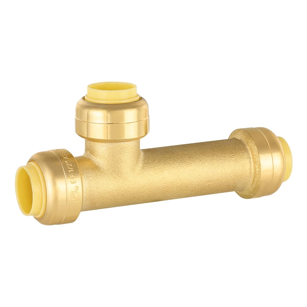 Paquete de 2 accesorios de latón EFIELD de 1/2 pulgada para conectar tubos de Pex, cobre, CPVC con un clip de herramienta de desconexión, agua potable y aplicación de calefacción hidráulica
