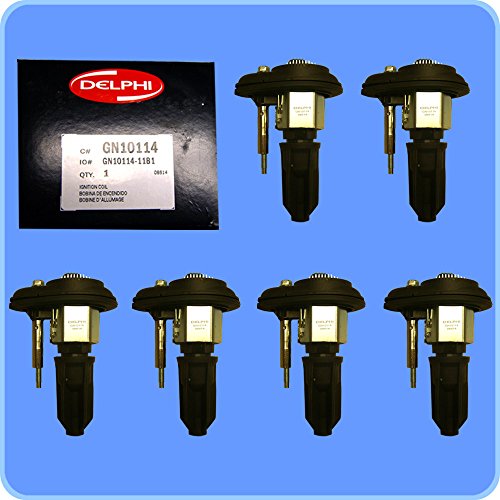 New Delphi GN10114 Ignition Coil Set (6) For 2002-2005 Chevrolet Trailblazer D502A UF303