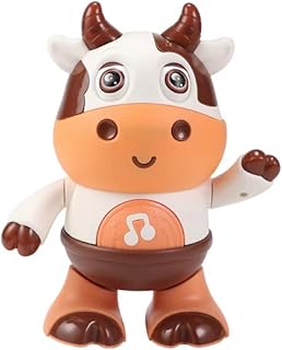 Baby Cow Musical Toys - Musical Dancing Cow, Baby Preschool Educational Learning Toy w/ Led Lights & Music, Dancing and Singing Musical Cow Toy, for Baby Toddler Christmas New Year Gifts (Cow-1)