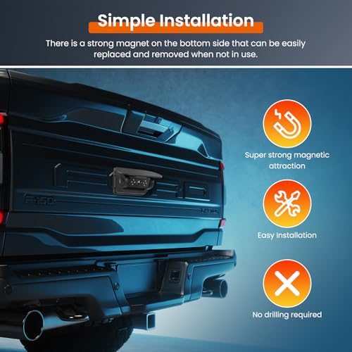 Image of Wireless Backup Camera Solar WiFi - Magnetic Ease of Use Hitch Trailer Truck Clear Night Vision No Lag Rechargeable Rear View Camera Car RV Camper Steady Connection to Phone