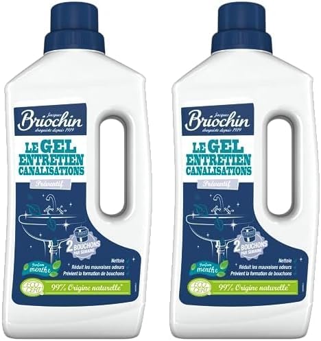 Briochin Gel Entretien Canalisation (Lot de 2) - Menthe - Substan...