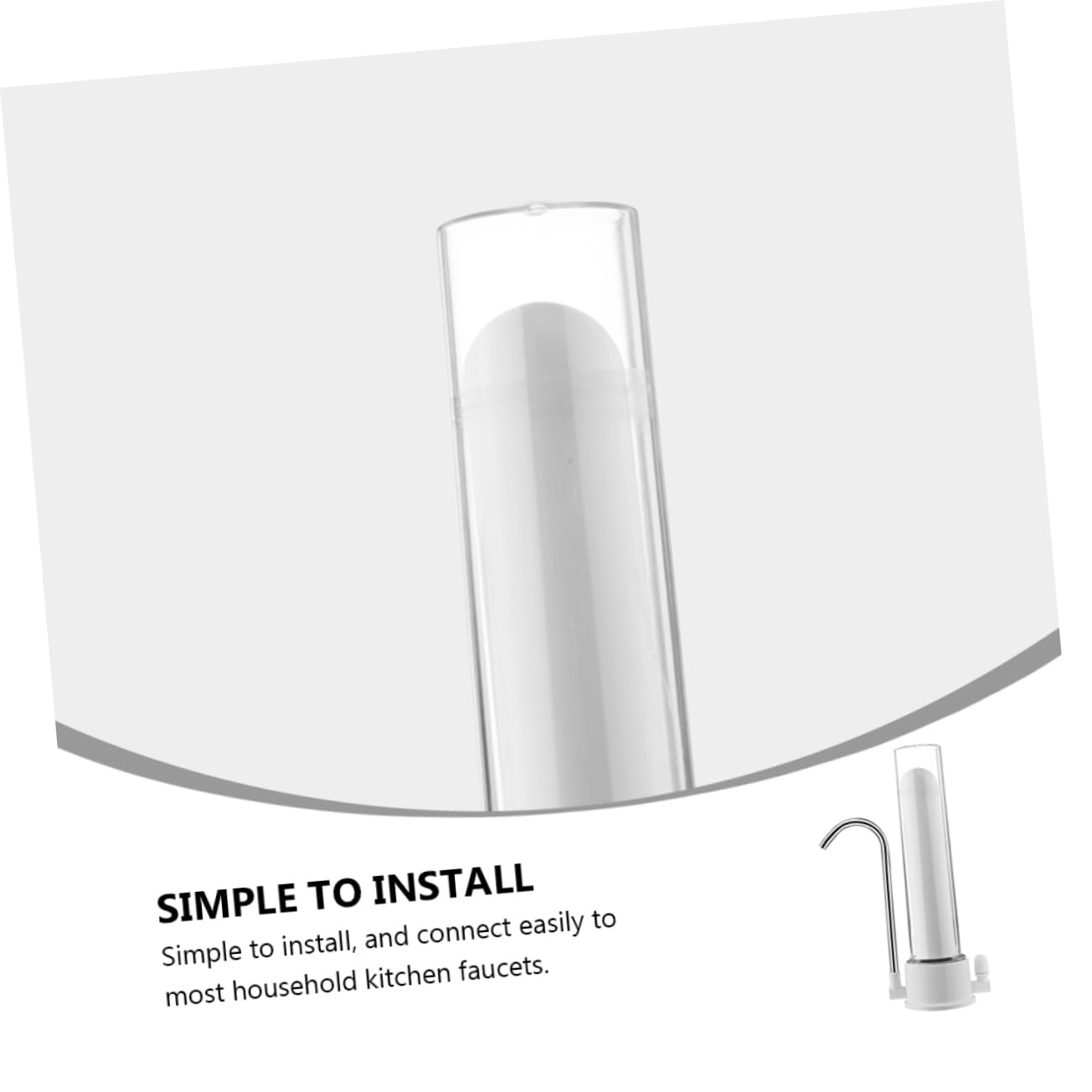 SHINEOFI 1 Set Acqua da Rubinetto Compatto Depuratore Acqua con Adattatori per Rubinetti Filtrazione Pratico e Facile da Installare Incluso per Uso