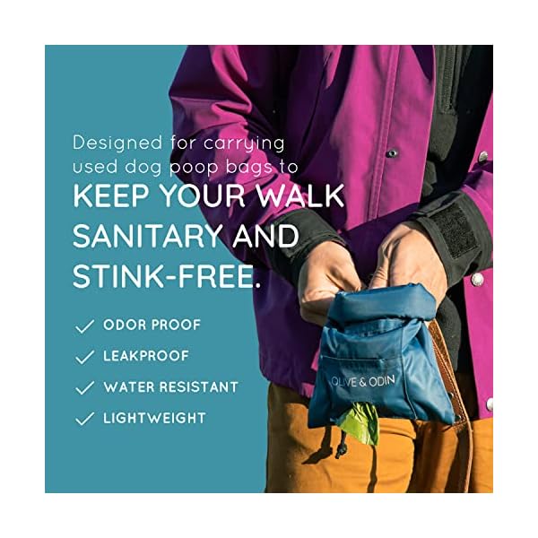 Olive & Odin Poop Stash – Reusable Dog Poop Bag Holder for Walks – Smell Proof Dog Poop Holder – Poop Bag Dispenser and Pocket – Dog Accessories Travel Bag – Dog Bags For Poop for Dog Walkers Olive & Odin Poop Stash – Reusable Dog Poop Bag Holder for Walks – Smell Proof Dog Poop Holder – Poop Bag Dispenser and Pocket – Dog Accessories Travel Bag – Dog Bags For Poop for Dog Walkers