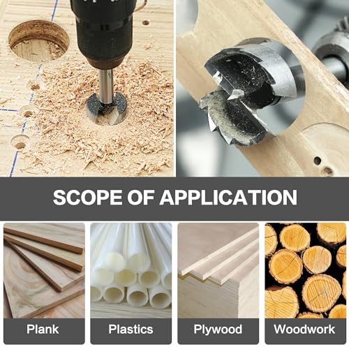 Gmtools Forstner Bit Set, 8Pcs Forstner Drill Bits For Wood thumb #5