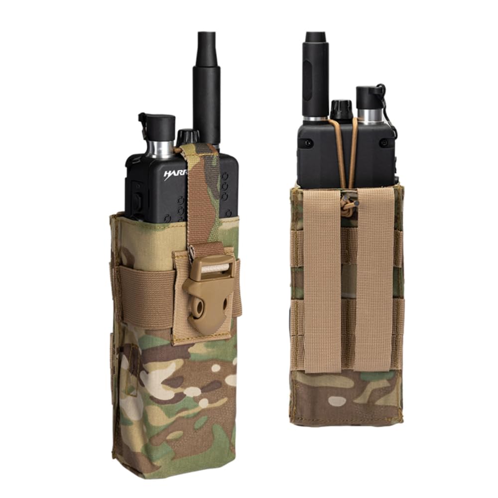 ACEXIER 1PCS Tactical Radio Pouch for P-RC148/152 Radio Holster Military Interphone Storage MOLLE Pouch Airsoft Hunting (CP)