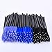 eBoot 300 Pieces Colored Disposable Mascara Wands Eyelash Eye Lash Brush Makeup Applicators Kit (Black Handle, Multicolor Head)
