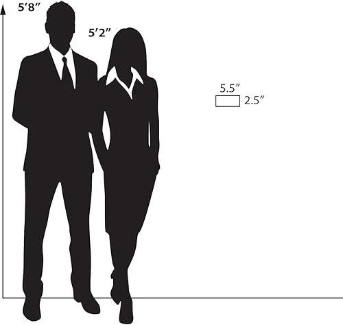 Vista 5 de Azar Displays 122015 - Marco autoadhesivo de acrílico transparente para letreros de pared, 5.5 pulgadas de ancho x 2.5 pulgadas de alto