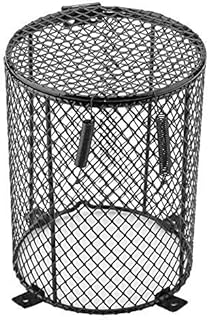 Heater Guard, Reptile Anti Scald Burn Protective Lampshades Day Night Ceramic Light Bulb Enclosure Cage Protector for Feeding Box in Case Scald(Cylinder Shape)