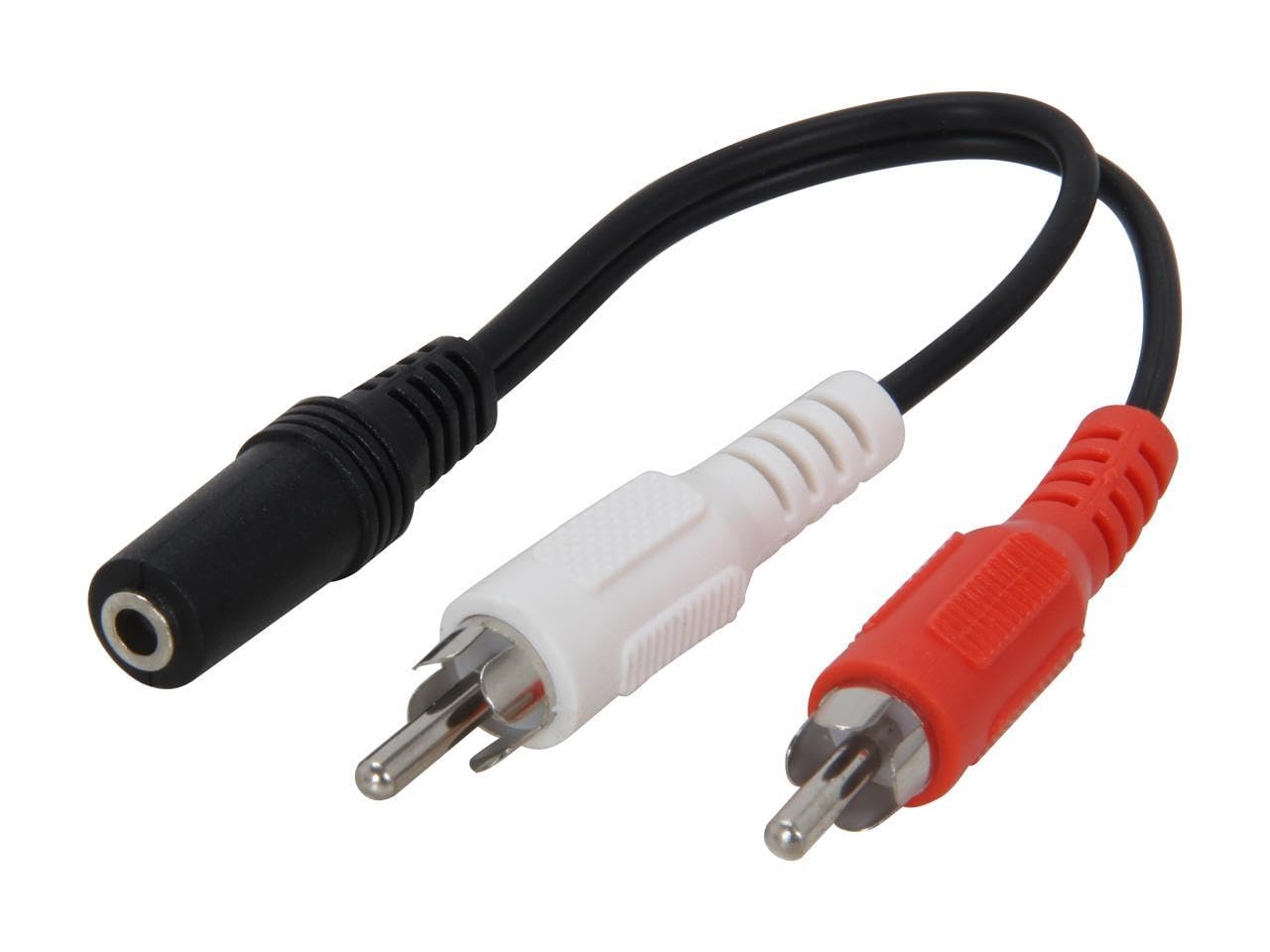Cables to Go 40424 Kabel adaptera Y żeński stereo 3,5 mm na 2 RCA męski