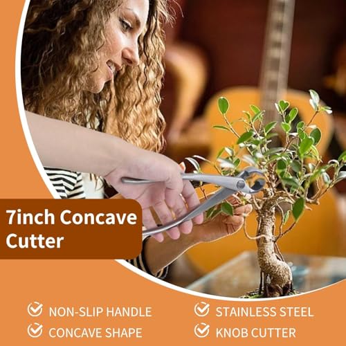 Bonsai-Zange 180 mm Bonsai Knospenzange Gartenarbeit Cutter Tool Edelstahl Garten Bonsai Werkzeug Bonsai-Schere mit runder Kante Bonsai Cutter Branch Zange