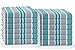 GLAMBURG 12-Pack Cotton Kitchen Dish Towels 18x28, Kitchen Dish Cloths, Tea Towels, Kitchen Towels with Hanging Loop, Absorbent Dish Towels Cotton - Teal