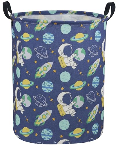 Image of Kids Laundry Hamper,Boys Laundry Basket Collapsible Space Storage Baskets for Home Decor,Office,Toy Organizer,(Astronaut)