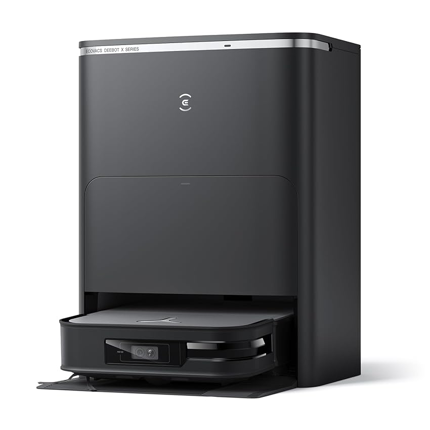 Immagine del prodotto ECOVACS DEEBOT X2 OMNI Robot Aspirapolvere Lavapavimenti con Stazione Svuotamento/Lavaggio automatico, 8000Pa, Sottile Quadrato, Sollevamento Mop 15mm,Lavaggio Acqua Calda, Evitamento Ostacoli, YIKO