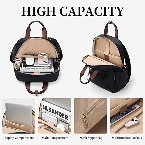 Golf Supags Laptop Backpack For Women Top-Handle Computer Bag Work Travel College Backpack Purse Fits 15 Inch Notebook(Black) #TOP1