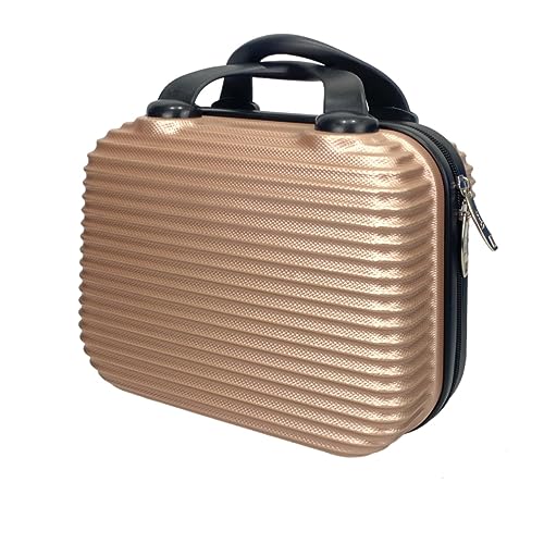 Kit Mala de Bordo mais Frasqueira Rígida Rose Luxo 19