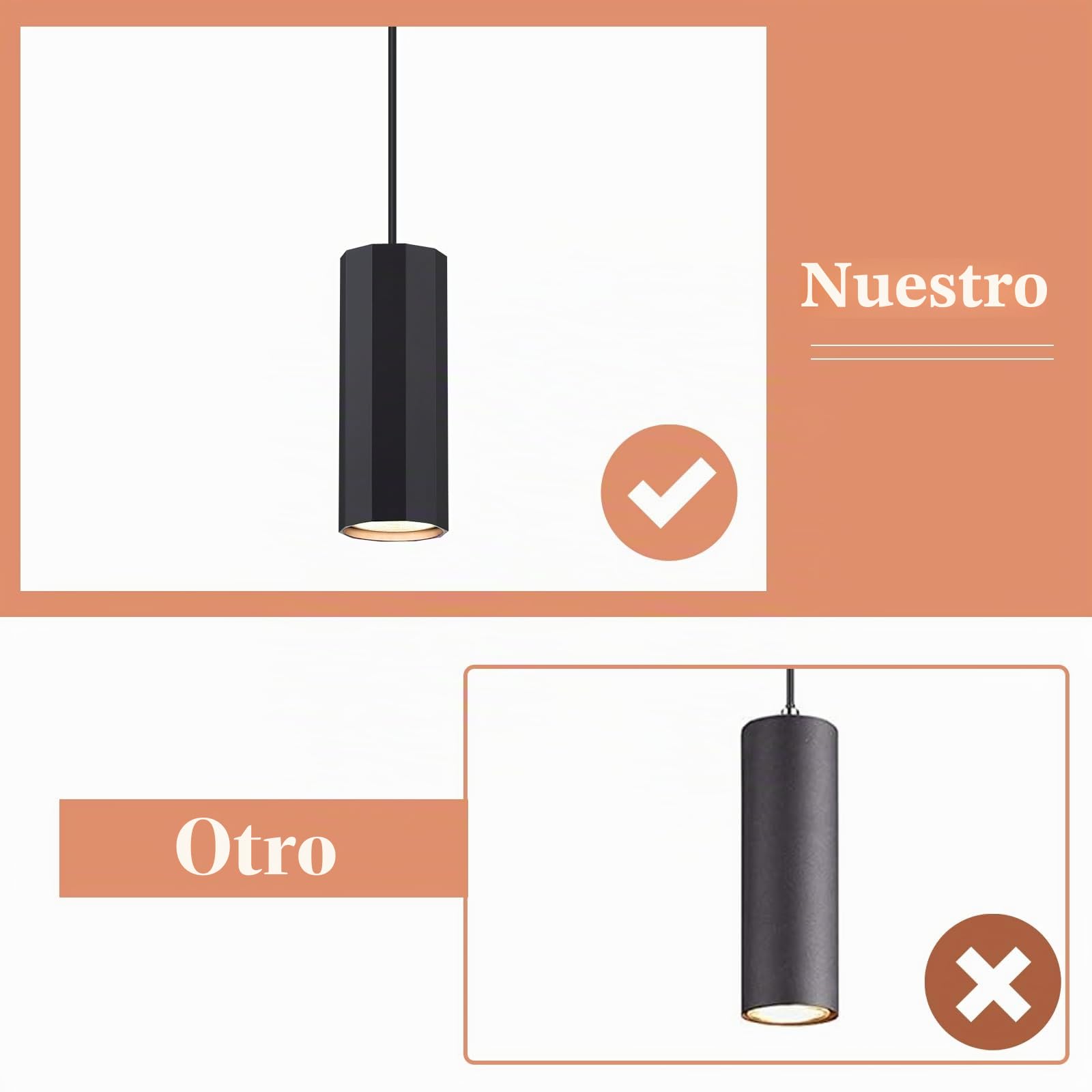Glitzerlife Lámpara Colgante Mesa de Comedor Negro 4 Bombillas GU10 | Lámpara de Comedor Industrial Moderna de Metal para Interior Cocina Dormitorio