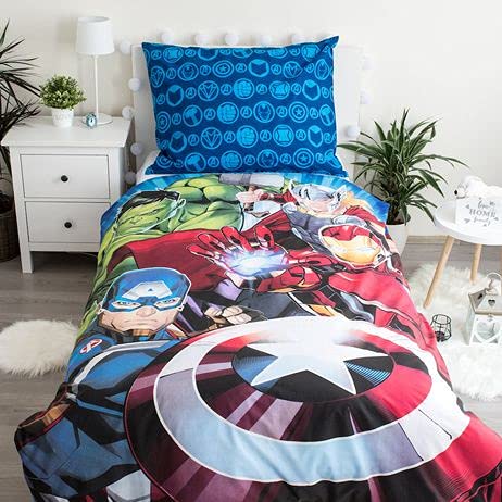 Housse de couette Avengers 2 pièces en coton, l'idée cadeau parfaite pour lit enfant
