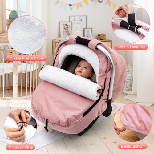 Winter Baby Car Seat Cover Plush Sherpa