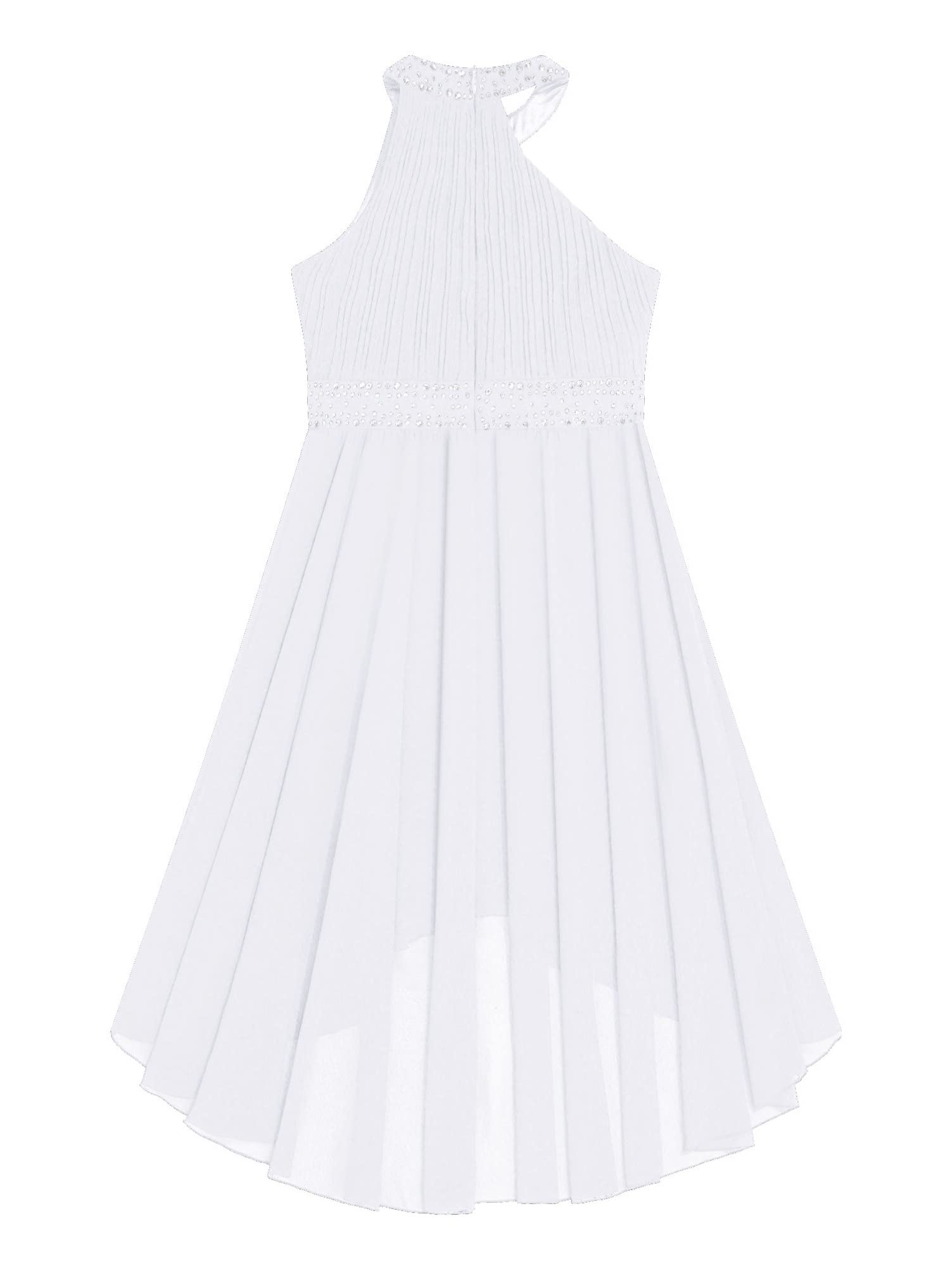 Alvivi Enfant Filles Robe De Mariage Demoiselle d'honneur Robe De Soirée Cérémonie Baptême Mousseline Robes De Baptême Communion Anniversaire 5-16 Ans