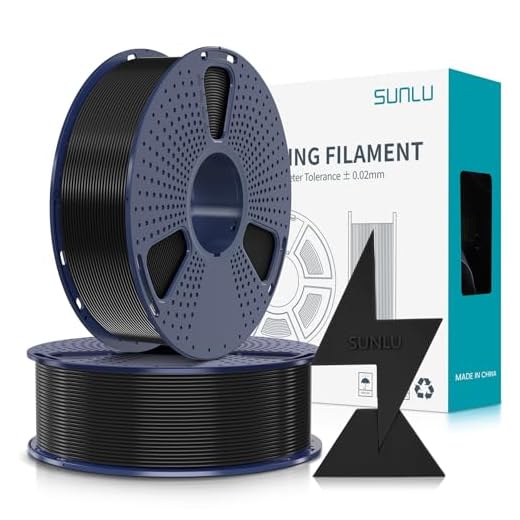 SUNLU High Speed PLA Filament 1.75mm, 30mm/s - 600mm/s Print Range, High Flow Speedy 3D Printer PLA Filament, Designed for Fast Printing, Good for Fast Printing, 1KG*2 Rolls Black+Black