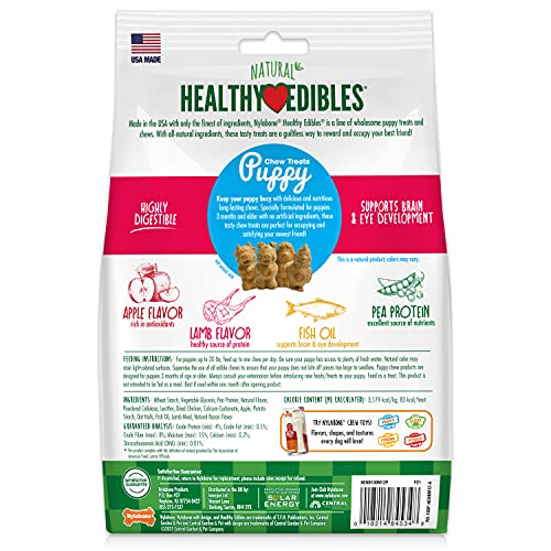 Image of Nylabone Healthy Edibles Puppy Dog Treats, Lamb & Apple Flavor, 12 Count