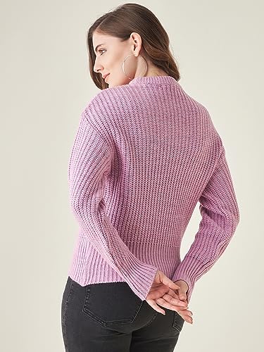 Image of Modeve Solid Round Neck Casual Women Sweater||Winterwear||