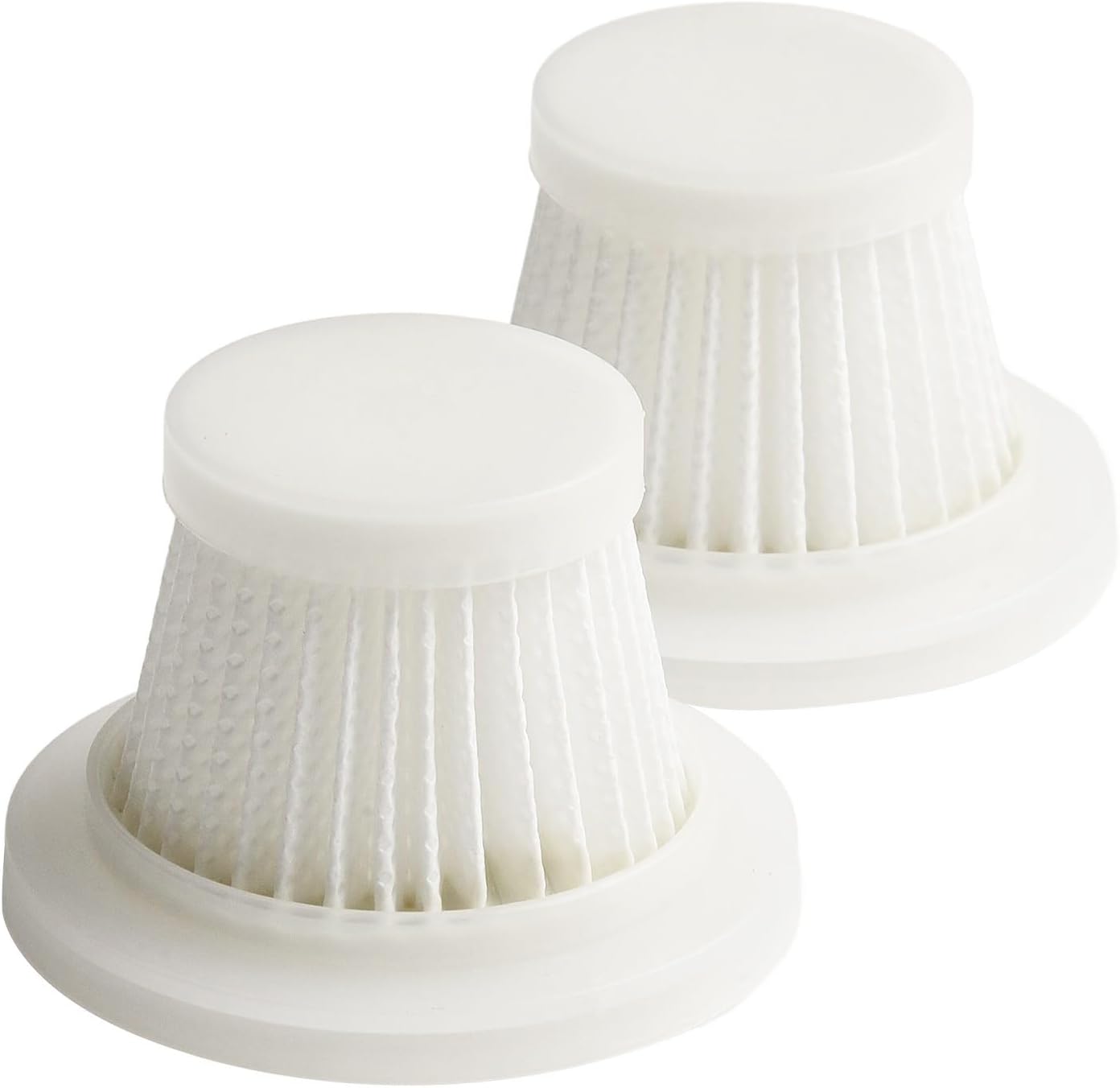 Washable Reusable Filter for Cordless Car for Vacuum Cleaner, Quick Install for Replacement for Element, White, 2 Pack