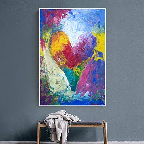Affiches décoration murale pour habiller un mur vide toile abstraite colorée 60x80 cm