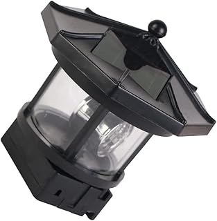 generic LED Solar Powered Lighthouse Lamp 360 Degree Rotating Lamp Revolving Lamp Waterproof LED Solar Lighthouse Garden Yard Lawn Outdoor