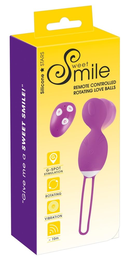 Sweet Smile Palla d'amore rotante con sorriso dolce Viola/Bianco