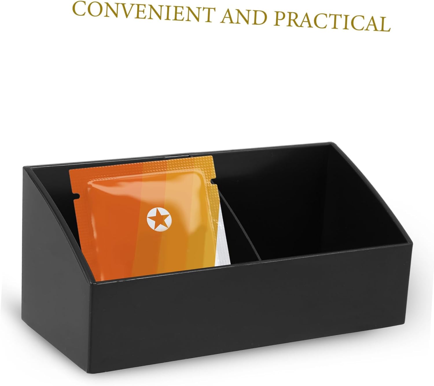 2 Compartment PP Coffee Bag Storage Box for Countertop Organization