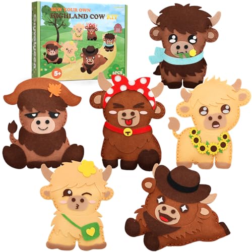 Trousse de couture vache Highland pour occuper les enfants le mercredi