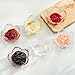 kanpura Mini Glass Bowls, Flower Shaped Prep Bowl, Dishwasher Safe, Pinch Bowls for Dipping Spices Sauce, Stackable, 1.5 oz, Set of 6, (Clear)