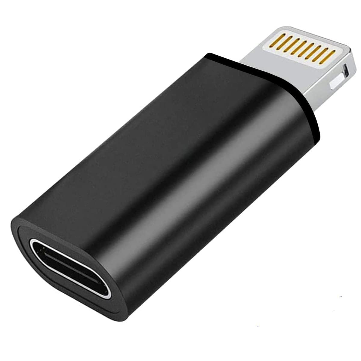 30W USB-C Female to Lightning Cable Adapter, Type-C to 8 Pin Male PD Fast Charging Converter Cord Data Sync Connector for 13 12 11 AirPods iOS Device, CarPlay (Grey)