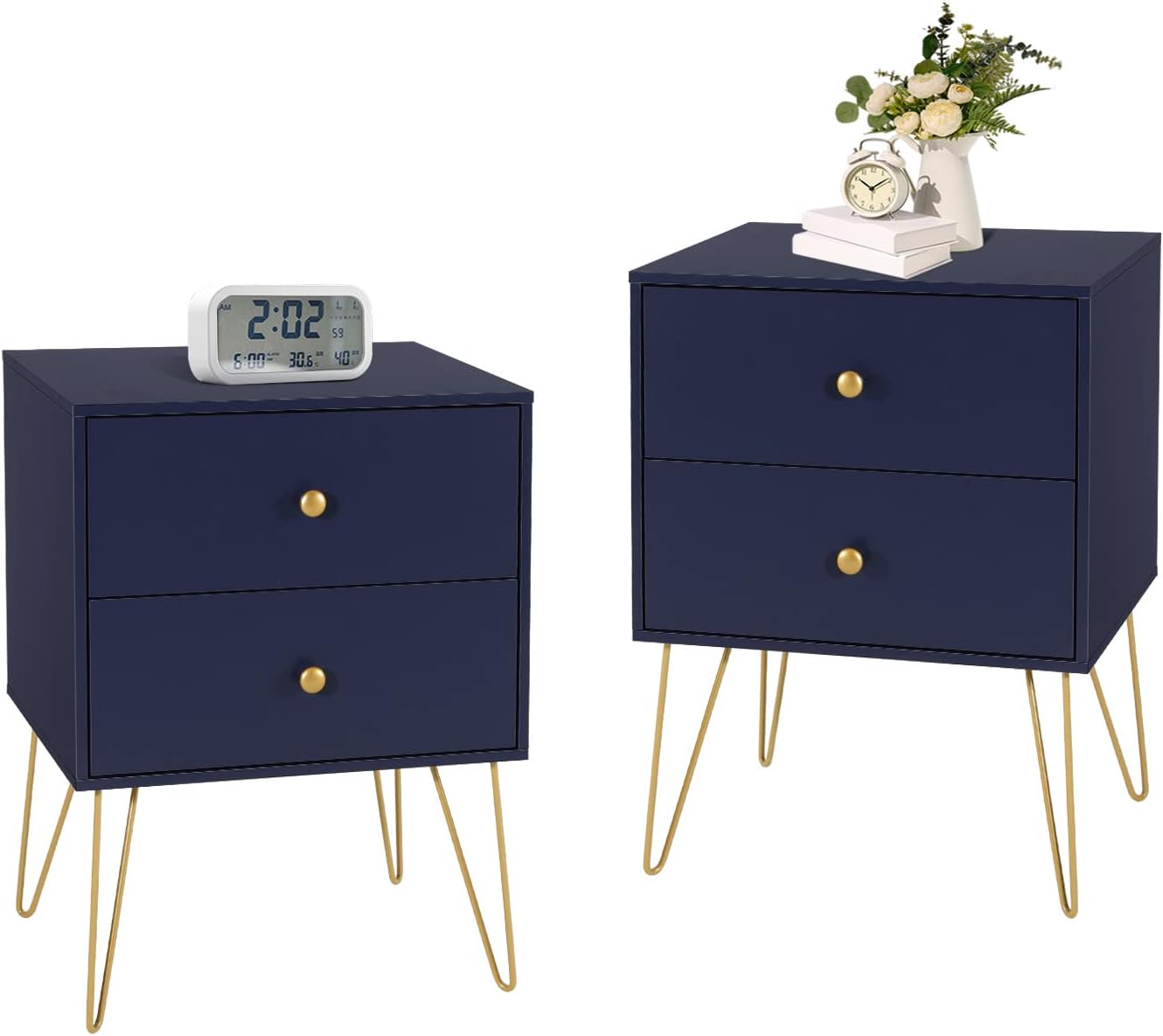 Scurrty Nightstands Set of 2 Bedside Table Large Sofa End