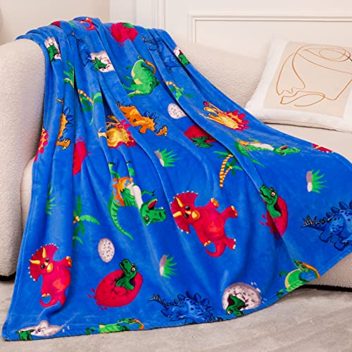 Inhand Dinosaur Print Blanket, Baby Girl Dinosaur Print Throw Blankets For Couch, Kids Fleece Throw Blanket, Soft Warm Plush Dinosaur Toddler Blanket, Flannel Throw Blankets For Children, 40''X50'' #TOP6