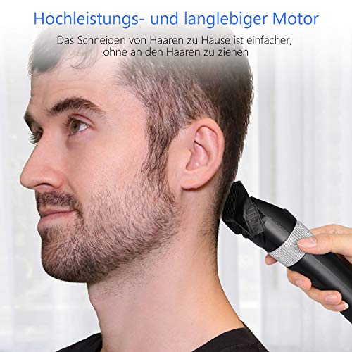 Haarschneidemaschine Profi Haarschneider Herren SUPRENT Präzisions-Haarschneider Testsieger für Männer, geräuscharmes Haarschneideset für den professionellen Gebrauch und für Kinder und Familien - 6