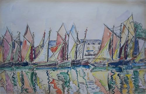 Lienzo decorativo de Paul Signac, pintura vintage de 60x90cm para renovar el dormitorio