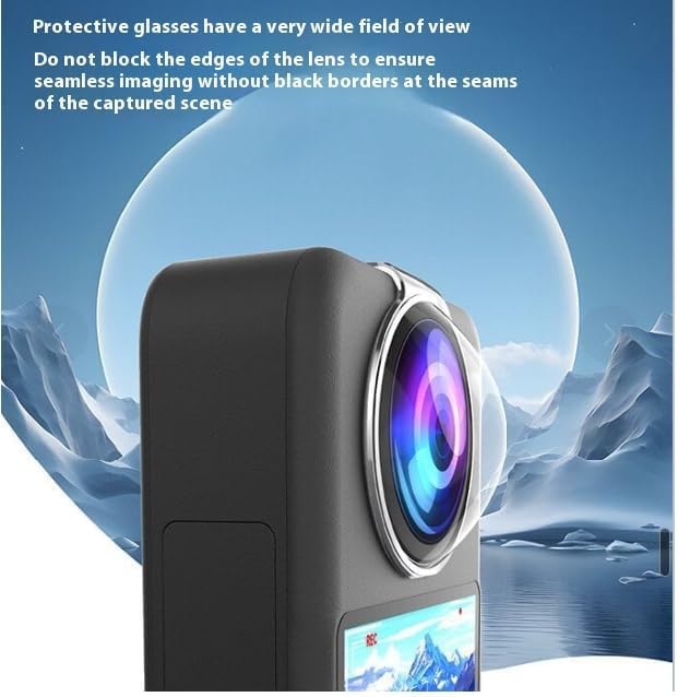 Miniatura 2 de Protector de lentecubierta protectora de lente para cámara DJI Osmo 360, diseño de cierre a presión, dureza 9H de alta transmitancia, resistente al