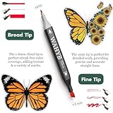 WAHYB 84 Dual Tip Alcohol Markers with Free Colouring Book for Adults & Artists, Permanent Felt Tip Pens for Sketching, Drawing & Manga, Colouring Pens with Carrying bag & Storage Base - Image 4