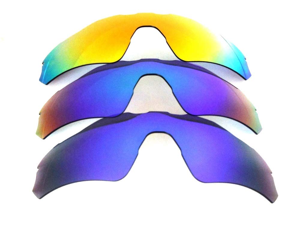 Galaxy Replacement Lenses For Oakley Radar EV Path Blue&Green&Red Polarized 3 Pair.