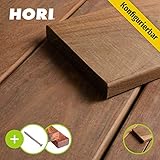 HORI® Ipe Terrassendiele Glatt 21 x 145 Komplettset Massiv Hartholz I Bausatz inkl. 45 x 70 mm Unterkonstruktion I Fläche: 5 m² I 2.74 Dielenlänge