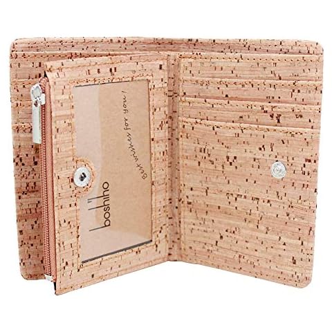 Billetera de Corcho Boshiho con Bloqueo RFID y Ranuras para Tarjetas Cover