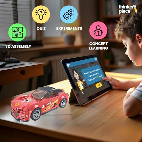 Image of Racing Fury Red 2-in-1 Robot & Sports Car (228 Pieces) | Learn About Machines | Building Block Set for Kids Age 6+ | STEM Educational Toy | Build, Play & Learn | Science & Learning Toy