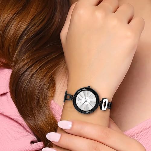 Image of WHITE BIRD Delight Mother of Pearl Dial Analog Metal Strap Watch for Women