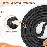 PETCOOZ Training Lead for Dogs, Professional 3M Double Ended Dog Lead for Medium Large Dogs, Adjustable Stop Pulling Control Leash, Multi-Functional Hands Free Dog Leads for Running Walking, Black - Image 2