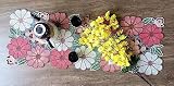 Lino Mantra Beaded Table Runner 36 Inches, Floral Multi Colors,Handmade Table Mats, Beaded Table Run