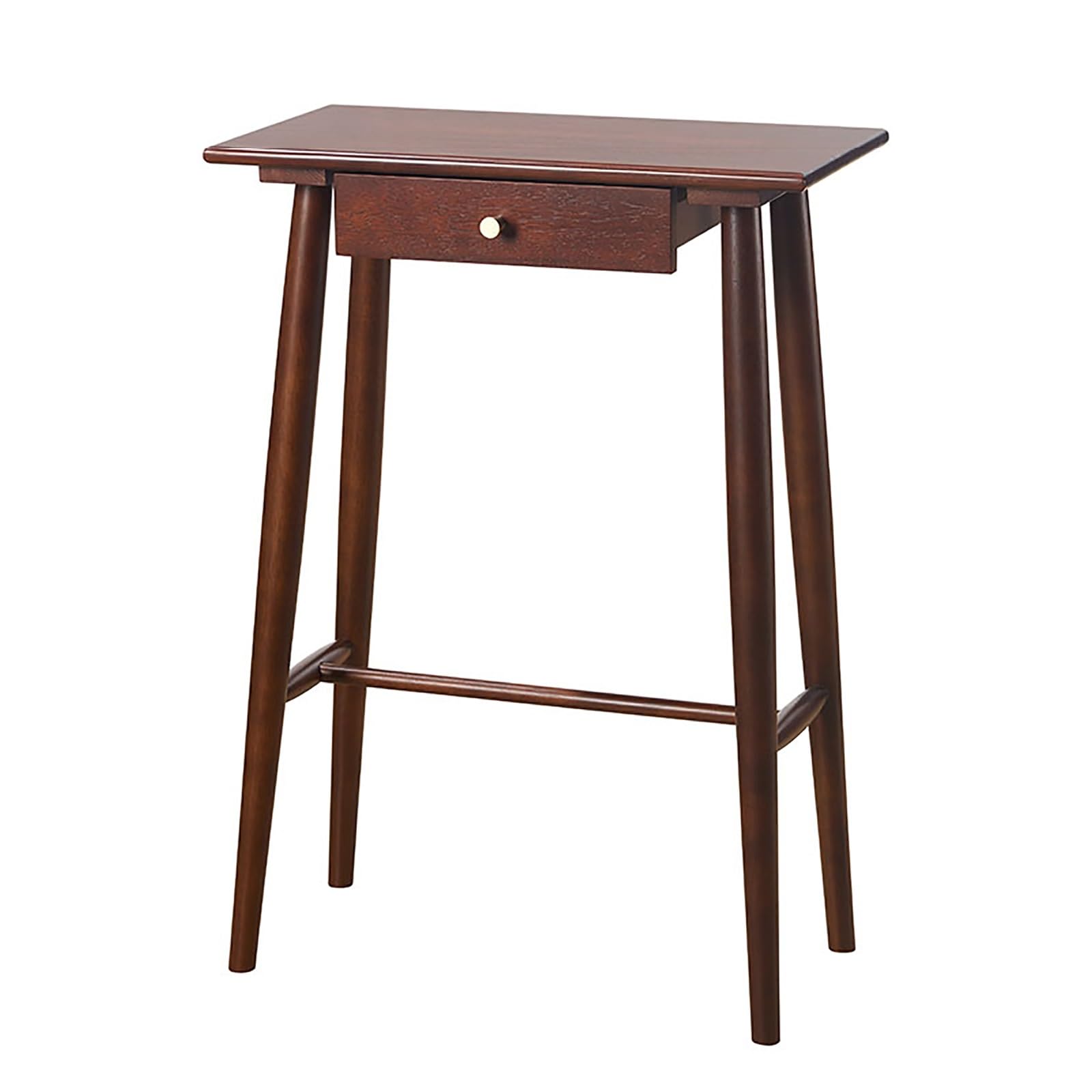 Consola estrecha con cajón de 61 cm mesa de entrada marrón pequeña para pasillo o recibidor de hogar