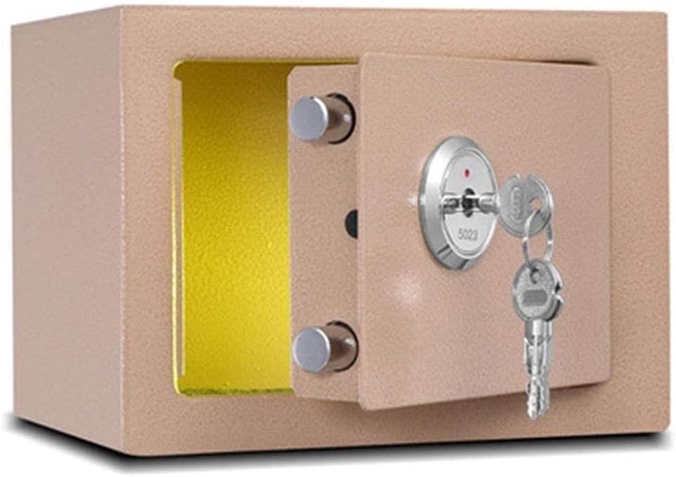 strongbox and Durable Fire Water Deposit Safebox Wall Mounted Combination Safe Storage Zinc Alloy Lock with Slide Cover for Home Garage School Key Box
